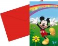 6 uitnodigingen mickey mouse
