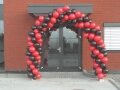 ballonboog dubbele deur zwart/rood