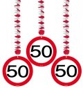 hangdeco 50 verkeersbord 3 stuks