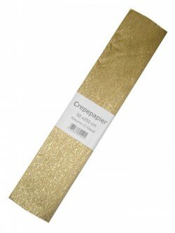crepe papier goud 250x50 cm