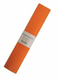 crepe papier oranje 250x50cm.
